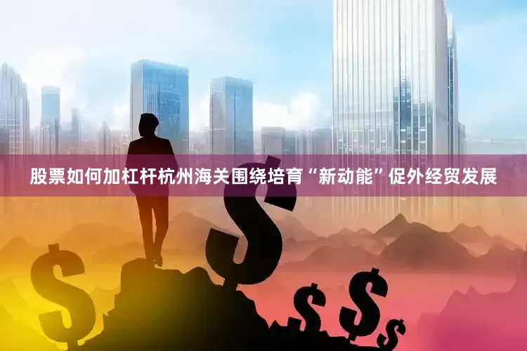 股票如何加杠杆杭州海关围绕培育“新动能”促外经贸发展