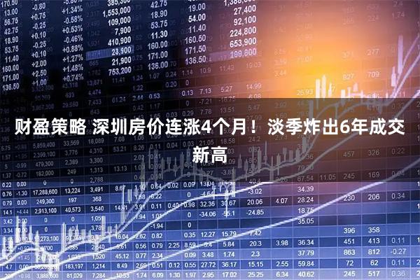 财盈策略 深圳房价连涨4个月！淡季炸出6年成交新高