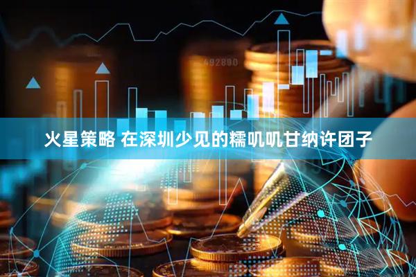 火星策略 在深圳少见的糯叽叽甘纳许团子
